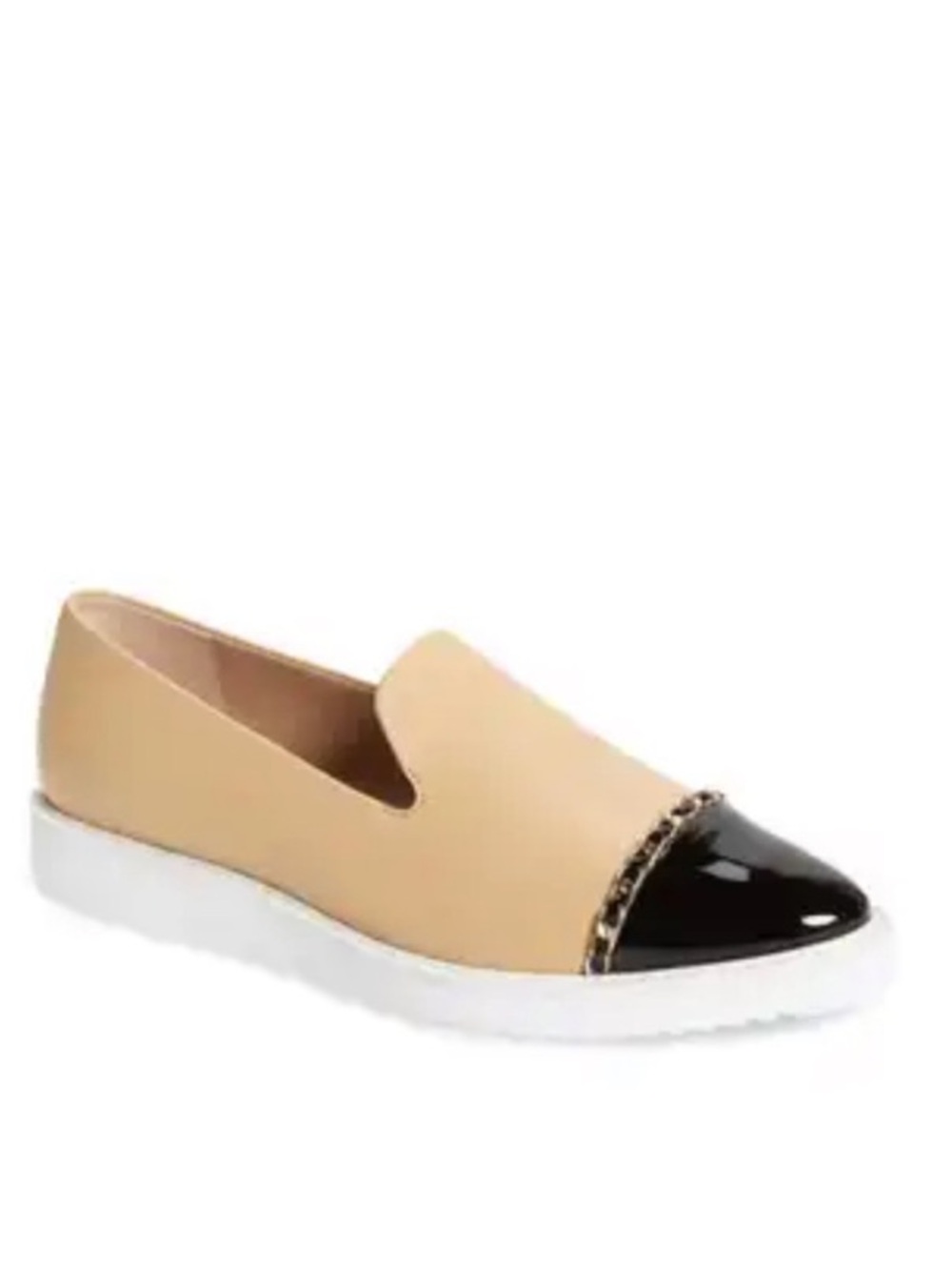Karl Lagerfeld Paris Caralee Slip on Cap Toe Leather Shoes Size 6.5 M